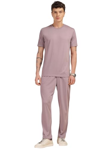 Image of Thomas Scott Men's | Relaxed Fit | Solid | 100% Polyester | Co-Ord Set With Short Sleeve T-Shirt & Trouser