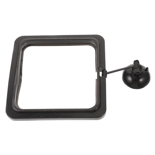 GANAZONO Fish Feeding Square Floating Food Square Floating Food Circle Aquarium Fish Feeder Fish Tank Ring Feeder Black