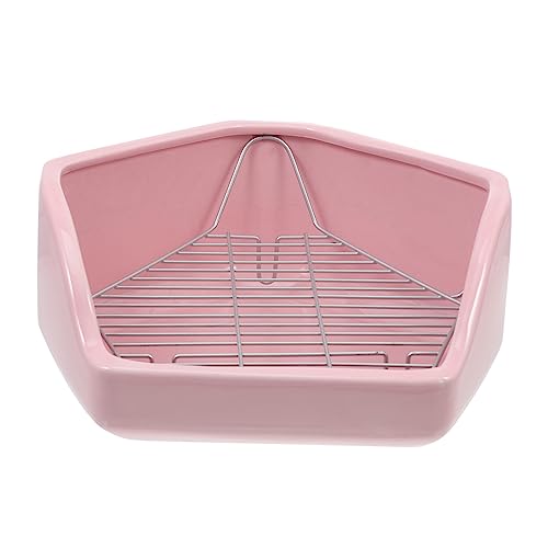 FRCOLOR Kaninchentoilette Hamster Toilette hasentoilette Töpfchen für Kleintiere dreieckiger Töpfchentrainer extra großes Tablett Haustier-Trainingstoilette übergroße Anti- -Toilette