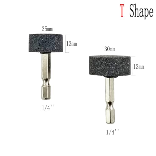 𝐋𝐮𝐨 𝐤𝐞 8 Pcs Rotary Grinding Stone - 1/4'' Hex Shank Assorted Shape Abrasive Stone Mounted Grinding Point Aluminum Oxide Sharpening Bits for Rotary Tool Drill