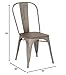 BTEXPERT® Industrial Metal Antique Rustic Distressed Dining Side Chair (Set of 4)