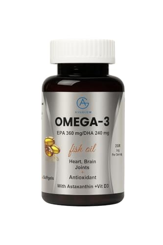 Image of Omega 3 Fish Oil 2000mg | 3X Triple Strength Softgels with EPA & DHA + Astaxanthin & Vitamin D3 | Heart, Brain, Eye & Joint Health | Burpless | 60 Softgel