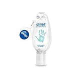 Clinell Hand Sanitiser Gel with Retractable Clip - 50 ml - Dermatologically Tested, Kills 99.99% of Germs, Moisturising, Quick Action, Kind to Skin, No Stickiness