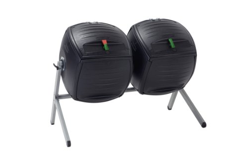 Lifetime Duel 189 Litre (50 Gallon) Dual Compost Tumbler HDPE Plus Powder Coated Steel Base