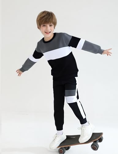 mkodopy Boys Clothes Hoodie Sweatsuits Tops and Pants Boys Fall Winter Outfits Boy Clothing Set3