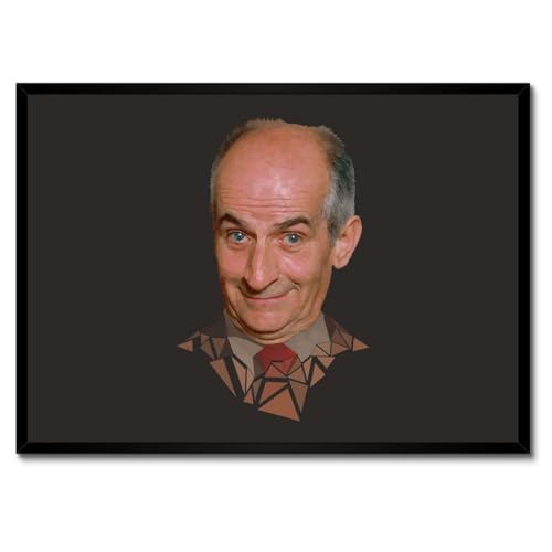 Poster encadré Louis de Funès 70x50 cm | Idée cadeau déco murale cinéma