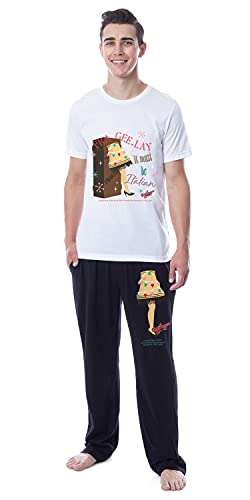 INTIMO A Christmas Story Mens' Movie Drawing Lamp Leg Sleep Pajama Set