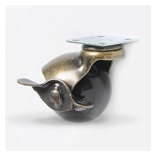 4 Pieces/lot 1.5 inch Flat Wheel with Brake Wheel/Furniture Caster/Swivel Ball Wheel/Sofa Ball Wheel