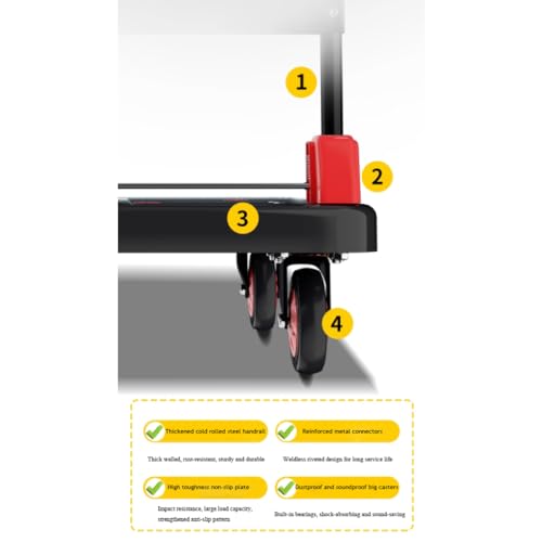 Carretilla plegable resistente con ruedas silenciosas de 4 pulgadas miniatura 3