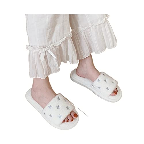 Pantoufles pour femmes en coton respirant chaussures de maison avec semelle souple