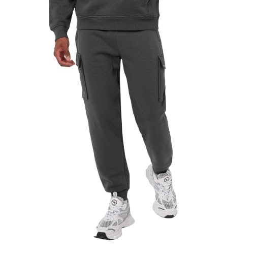 Everlast Mens Cargo Track Pants | Sweatpants for Men with Pockets, Fleece Joggers, Workout & Lounge Track Pants