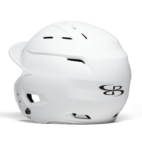 Boombah DEFCON Solid Matte Batting Helmet Sleek Profile NOSCAE White - Size Junior 6 1/4" - 7"