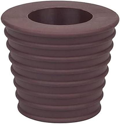 Soporte para sombrilla de cono y cuña de 15in de diámetro para patios y mesas de jardín 1 marrón oscuro