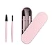 1 Set Pink Silicone Eyebrow And Eyelash Brush Set with Case Silicone Mascara Brushes Wands Applicator Reusable Makeup Brushes Set