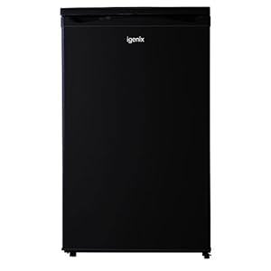 Igenix IG255B Freestanding Under Counter Larder Fridge with 2 Adjustable Glass Shelves, 1 Salad Drawer with Shelf On Top…