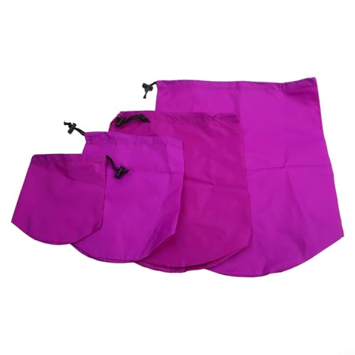 Outdoor Essential, 4 sacchi in nylon con coulisse facili da usare per un comodo imballaggio (giallo)