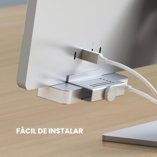 Hub USB C con abrazadera Satechi de aluminio con puertos de datos Tipo A 3.0 5
