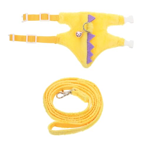 Toyvian Versatile Small Pet Harness Leash Dinosaur Vest Style for Training Walking