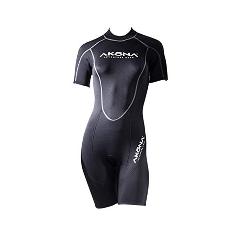 Akona Women's 3mm Shorty Wetsuit Spring Suit 11/12 for Snorkeling Scuba Diving Surfing