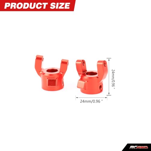 Supports de moyeu C Axial SCX10 III PRO RCAWD en aluminium usiné