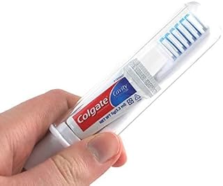 COLGATE TRAVEL POCKET SIZE FOLDING TOOTHBRUSH WITH TOOTHPASTE IN TUBE