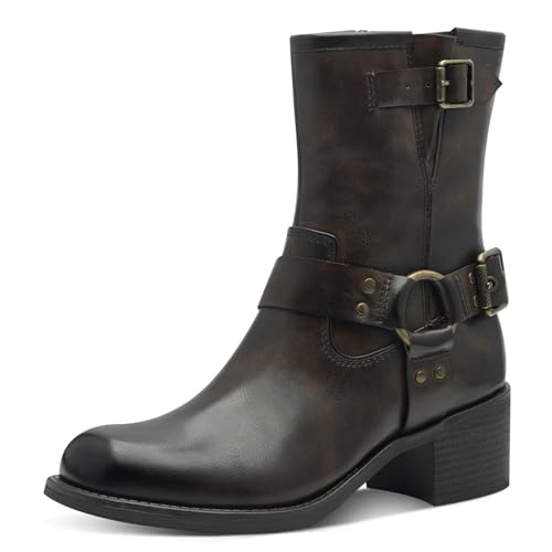 MARCO TOZZI Damen Stiefeletten mit Absatz mit Blockabsatz mit...