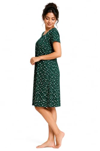 Image of Onekbhalo Women Cotton Night Dress Printed Culf Length Night Gown Short Nighty