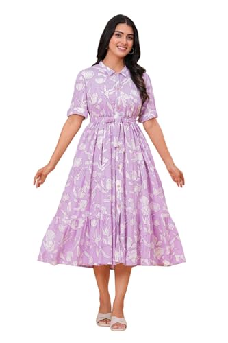 Image of Women's Stylish Floral Printed One-Piece Maxi Dress for Women - Elegant Long Dress