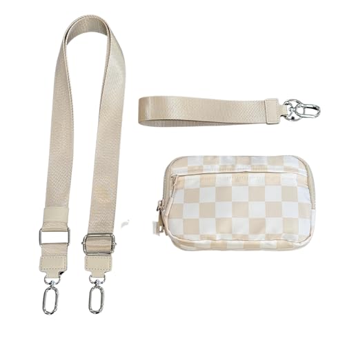 Gold Blush DualMode 2 in 1 Wallet – Nylon Wristlet & Crossbody Bag for Women, Fits Most Smartphones