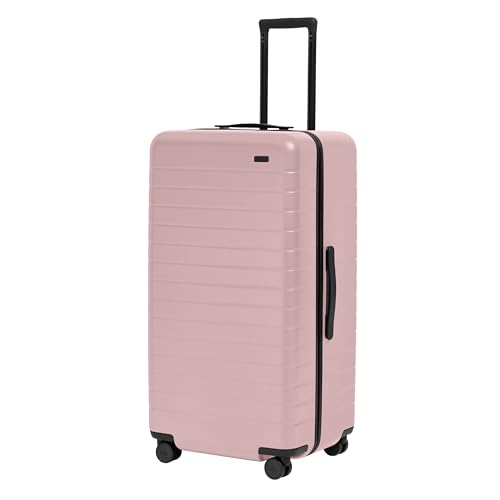 Image of Away Trunk Checked Luggage - 31-Inch Lightweight Hardside Suitcase with 360 WhisperGlide Spinner Wheels, Interior Compression System, TSA-Accepted Lock - Blush Pink