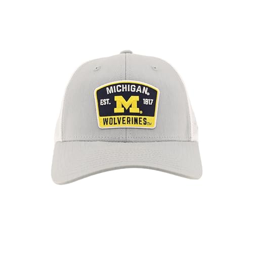 Gorra Snapback Trucker Michigan Wolverines Gris Blanco miniatura 2