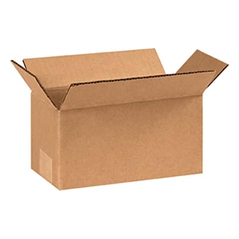 Secure Seal - 8x4x4 Pack of 100 Corrugated Cardboard Packing Shipping Mailing Moving Carton Boxes Cover