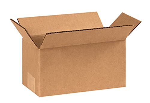 Image of Secure Seal - 8x4x4 Pack of 25 Corrugated Cardboard Packing Shipping Mailing Moving Carton Boxes