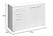 Deuba Cómoda Alba Blanca con 3 Puertas y 2 cajones Aparador Mueble...