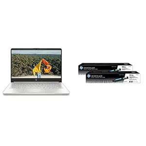 HP 14s 11th Gen Intel Core i3- 8GB RAM/256GB SSD 14inch(35.6 cm) FHD, Micro-Edge,Anti-Glare,IPS Display/UHD Graphics/ Alexa Built-in/ 1.46Kg/ 14s-Dy2506Tu & 103AD 2-Pack Toner Reload Kit (Black)