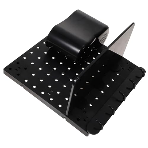 PRETYZOOM 1 Set Peg Board Organizer for Home Hole Board Shelf Pegboard Bathroom Organiser Kitchen Wall Craft Organizers Black