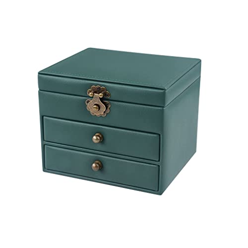 Joyero de 3 Capas con 2 cajones, Organizador de Joyas, Caja de Almacenamiento, Caja de exhibición, Caja de joyería para niñas, Cajas de joyería para Mujeres, Regalo de joyería