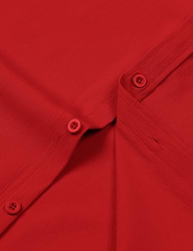 Image of JEMITOP Mens Stretch Wrinkle Free Texture Shirts