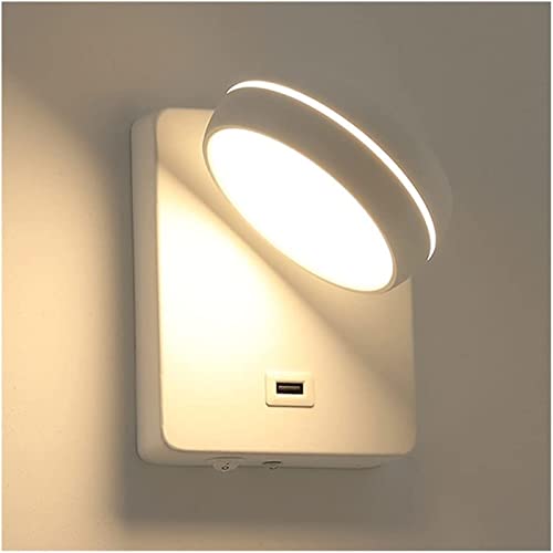 Lámpara de pared moderna para lectura junto a la cama con interruptor usb 2