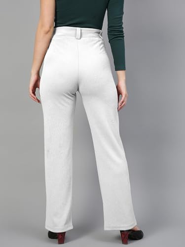 Image of Mehrang Trousers for Women, Formal Pants for Women, Straight Fit Pants