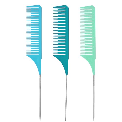 3Pack Highlighting Comb, Hair Teasing Parting Comb...
