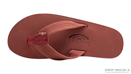 Image of Rainbow Sandals Men's Premier Leather Single Layer Wide Strap with Arch, Cognac, Men's X-Large / 11-12 D(M) US
