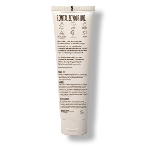 Image of Overtone Daily Color Depositing Conditioner for Hair, Espresso Brown: Temporary Pigment with Shea, Coconut & Avocado Oils, Hydrating, Vegan & Cruelty-Free, All Hair Types, 4.5oz