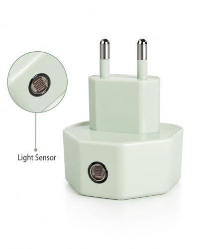 Image of 3D LED Night Lamp with Plug Smart Sensor auto On /Off and Color Change Mushroom Flowers Beautiful Illumination Home Decoration Lights for Bedroom Corridor (Multicolour) (Single Pack)
