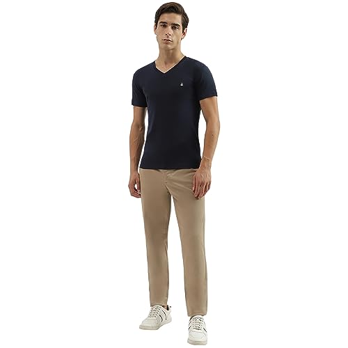 Image of UNITED COLORS OF BENETTON Men's Cotton Solid Regular Fit T-Shirt