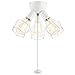 Lighting 380041WH Industrial - 4W 3 LED Ceiling Fan Light Kit - with Utilitarian inspirations - 6.75 inches tall by 10.25 inches wide, Finish Color: White