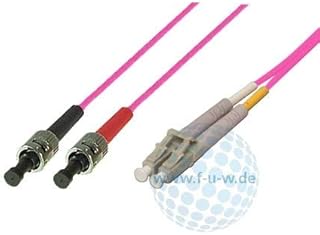 Tecline 39885410 - Cable de Fibra óptica OM4 (50/125 µm, 10,0 m), Color Rosa