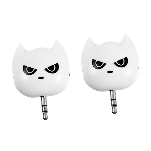 Veemoon 2 Piezas Divisor de Auriculares Adaptador de Auriculares miniadaptador de Audio Disidente dispensador Accesorios de Audio Divisor de Audio Punto Tres muñeca el plastico
