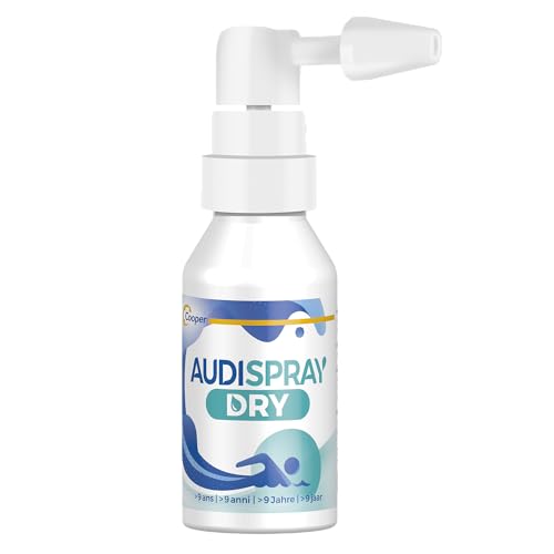 AUDISPRAY DRY – Ohrspray – Feuchtigkeit – lindert Beschwerden und verstopfte Ohren oder Hörverlust nach Kontakt mit Wasser – Spray – 30 ml – ab 9 Jahren