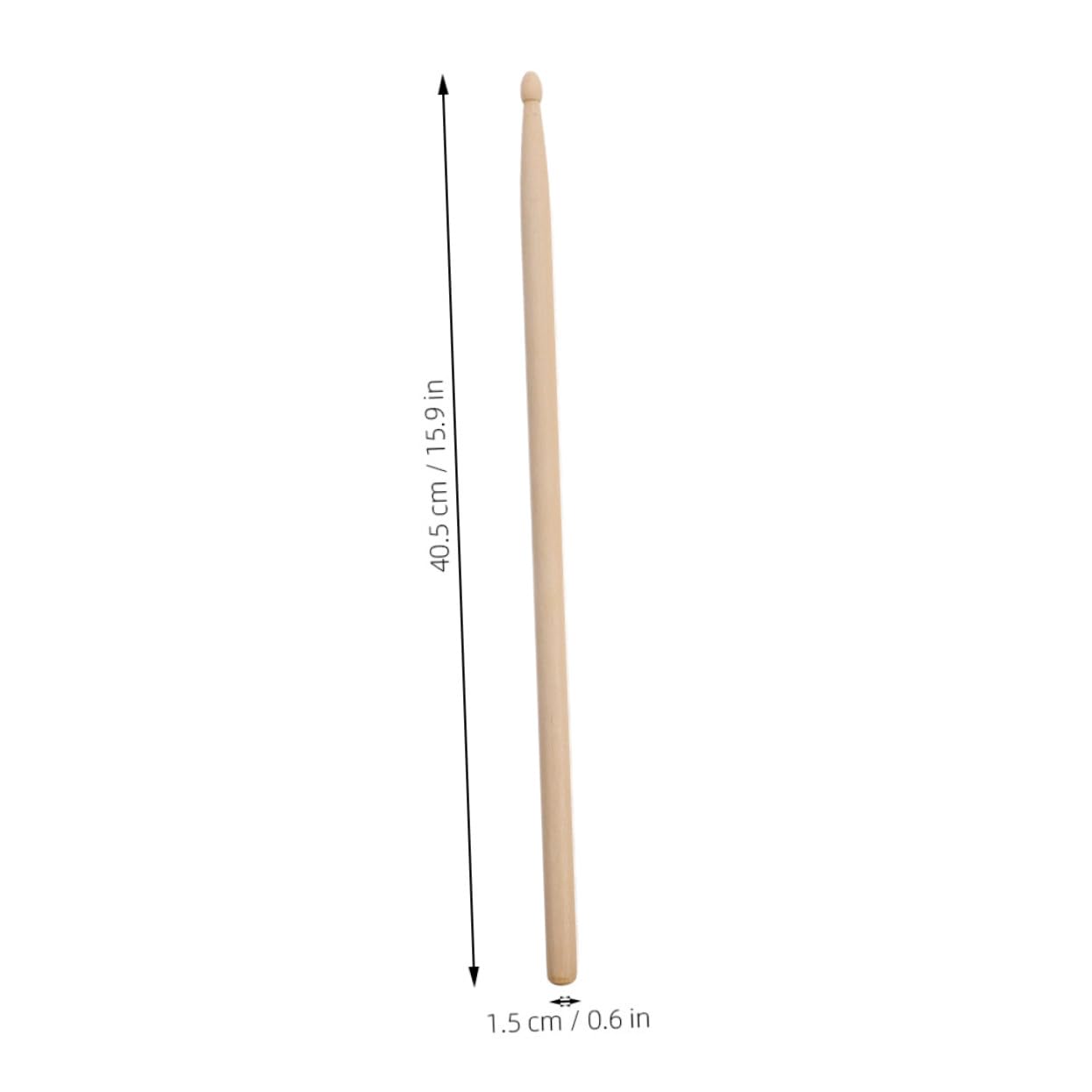 Milisten 12pares Baquetas de Jazz para Batería de Madera con Punta Redonda para Practicar Casa Bandas Escolares Suministros para Percusión